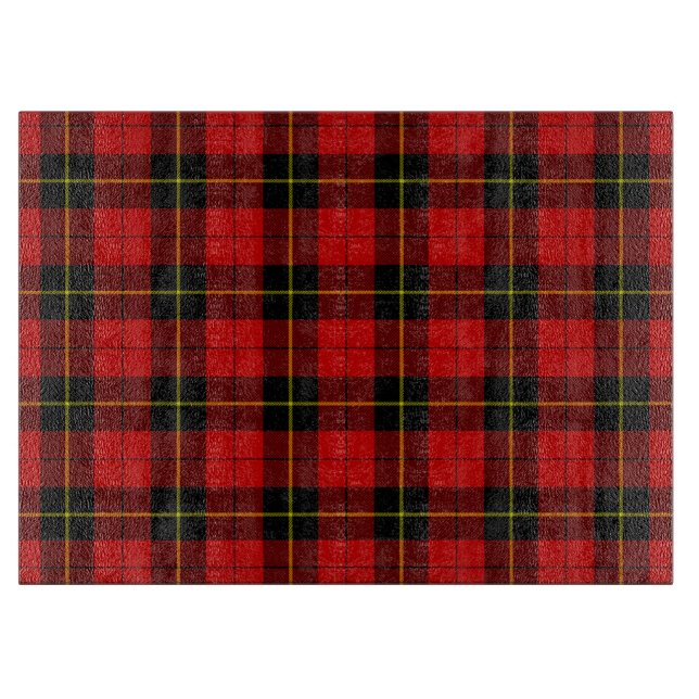 Wallace Tartan Red Black kariert Schneidebrett (Vorderseite)