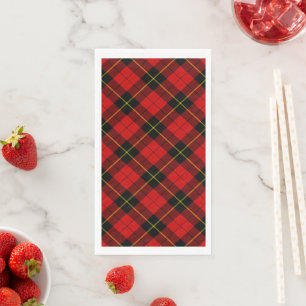 Wallace Tartan Red Black kariert Serviette