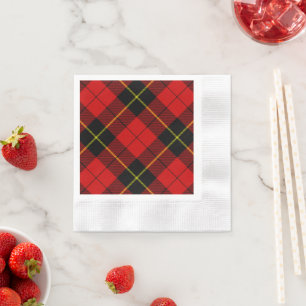 Wallace Tartan Red Black kariert Serviette