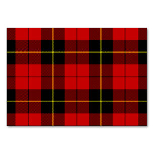 Wallace Tartan Red Black kariert Tischnummer