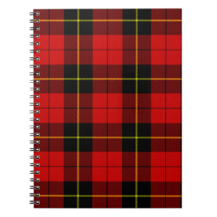 Wallace-Tartan rot-schwarzes Karo Notizblock