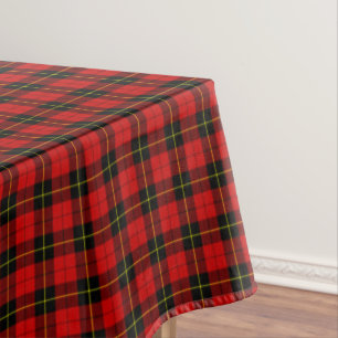 Wallace-Tartan rot-schwarzes Karo Tischdecke