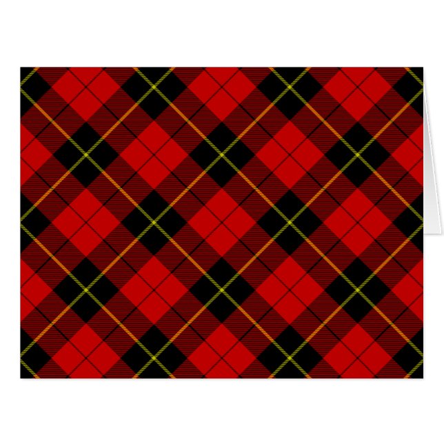 Wallace tartan rouge noir plaid (Devant horizontal)