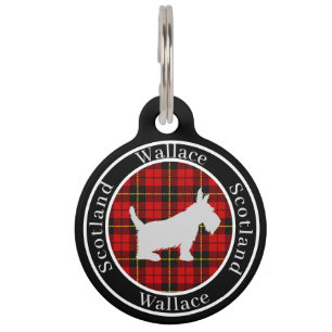 Wallace Tartan & Scottie Dog Personalisiert Haustiermarke