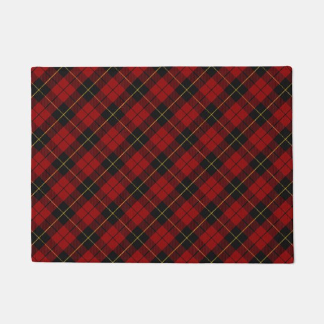 Wallace Tartan Scottish Clan Kariertes Muster Fußmatte (Vorderseite)