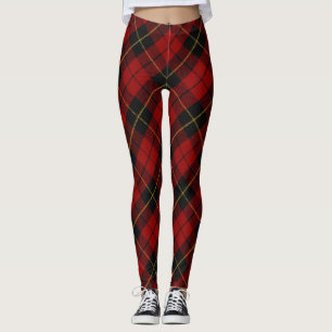 Wallace Tartan Scottish Clan Kariertes Muster Leggings