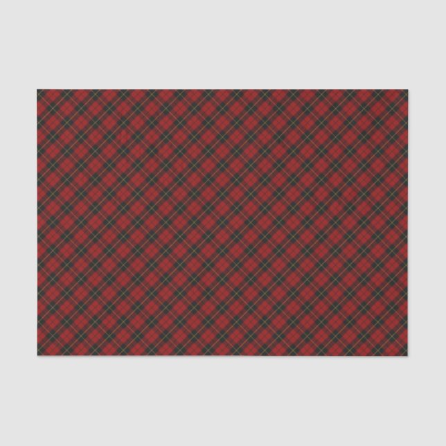 Wallace Tartan Scottish Clan Kariertes Muster Seidenpapier (Vorderseite)