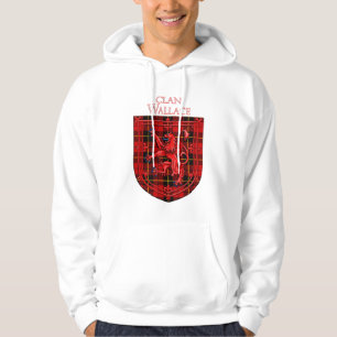 Wallace Tartan Scottish Kariert Lion Rampant Hoodie