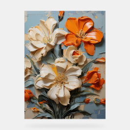 Wallblume - Impasto Floral Acrylschild