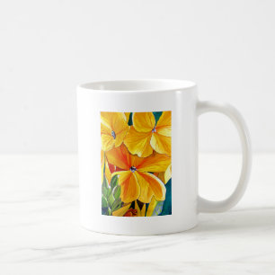 Wallblumengeschmückte originale Aquarellkunst Kaffeetasse