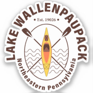 Wallenpaupack Pennsylvania Kayaking Fischen Aufkleber