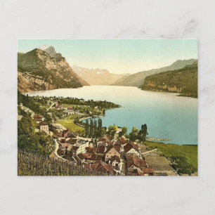 Wallenstadt Lake, Weesen, in der Nähe von Leistkam Postkarte