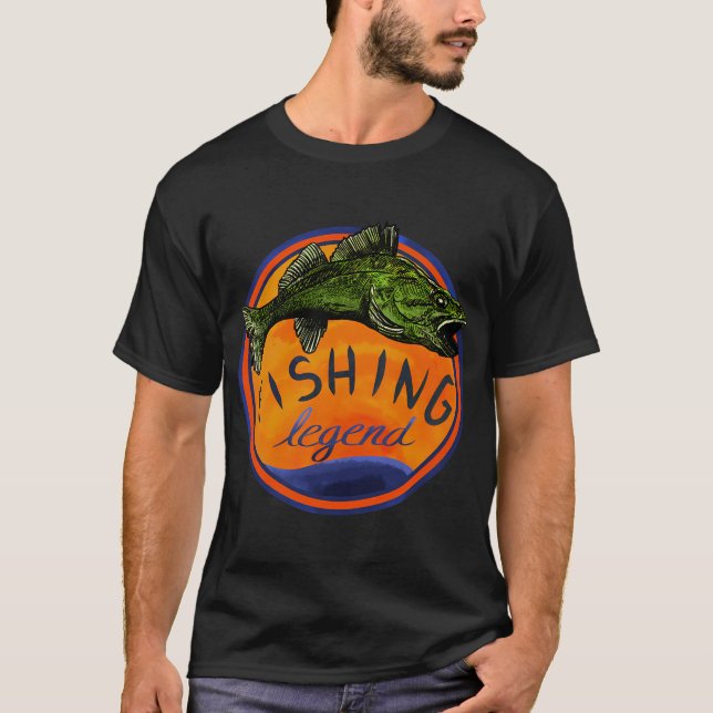 Walleye-Angler-Legende T-Shirt (Vorderseite)