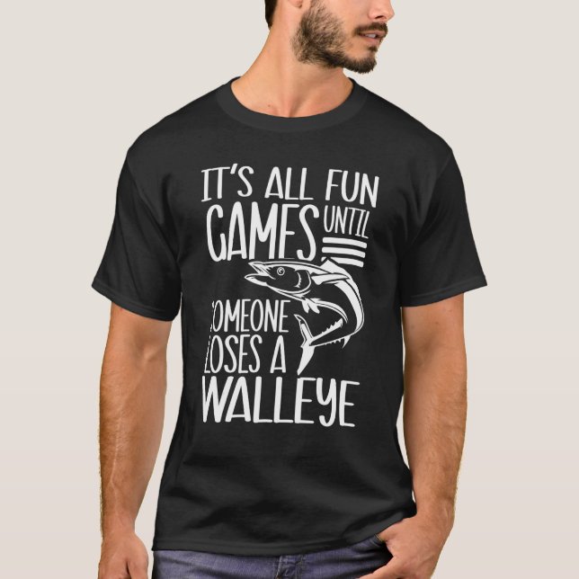 Walleye Angling Fish Freshwater Fisherman Fishing T-Shirt (Vorderseite)