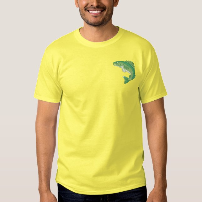 Walleye Besticktes T-Shirt (Vorderseite)
