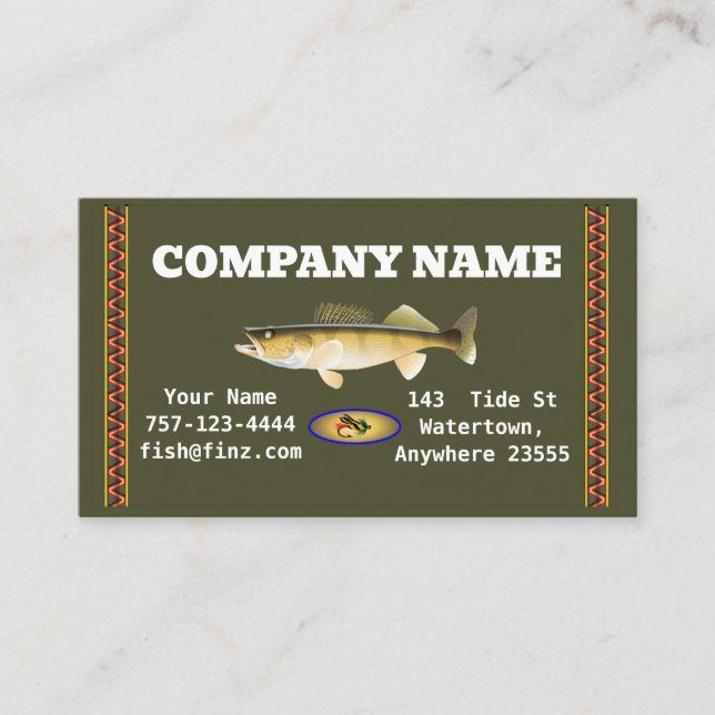 Walleye Business Card Visitenkarte (Vorderseite)
