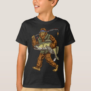 Walleye Fischen Sauger Jagd Bigfoot Fischer T-Shirt