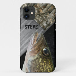Walleye-Fischerei Camouflage Name Männer Cool iPhone 16 Hülle