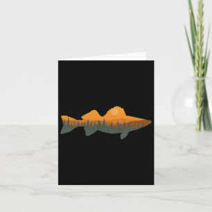 Walleye Fischerei Wald Natur Wildlife Fisherman Karte