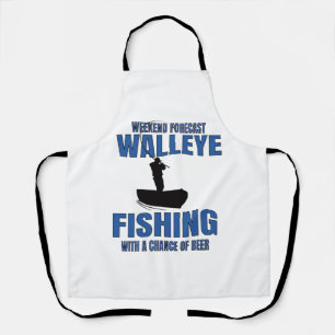 WALLEYE FISCHEREI Walleye Fishing and Beer Schürze