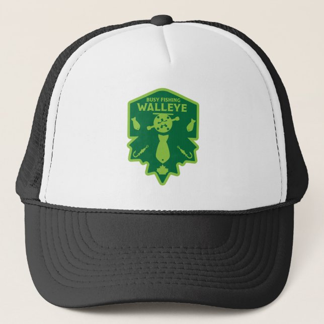 Walleye Fishing Canada Truckerkappe (Vorderseite)