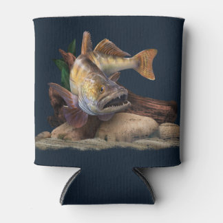 Walleye Fishing Illustration, Walleye Fisherman Dosenkühler