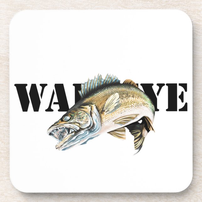 Walleye Getränkeuntersetzer (Vorderseite)