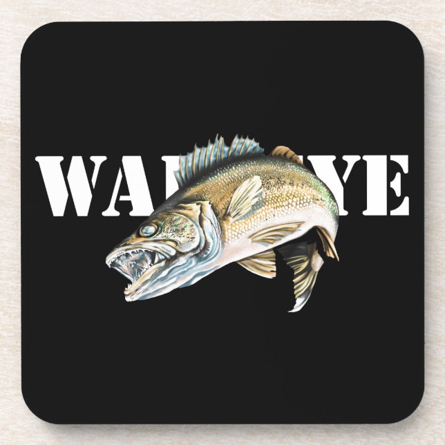 Walleye Getränkeuntersetzer (Vorderseite)