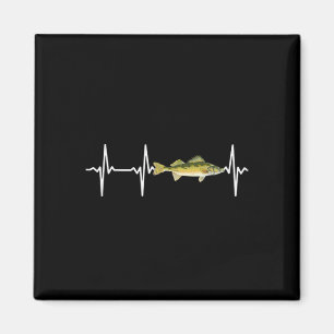Walleye Heartbeat für Süßwasserfische Liebe Magnet