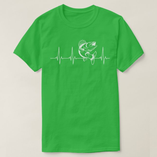 Walleye Herzschlag T-Shirt (Design vorne)