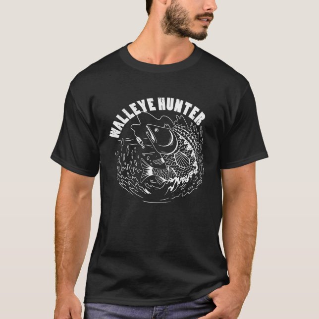 Walleye Hunter Outdoorman fisherman Walleye fishin T-Shirt (Vorderseite)