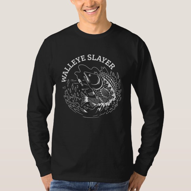 Walleye Slayer Walleye Fishing T-Shirt (Vorderseite)