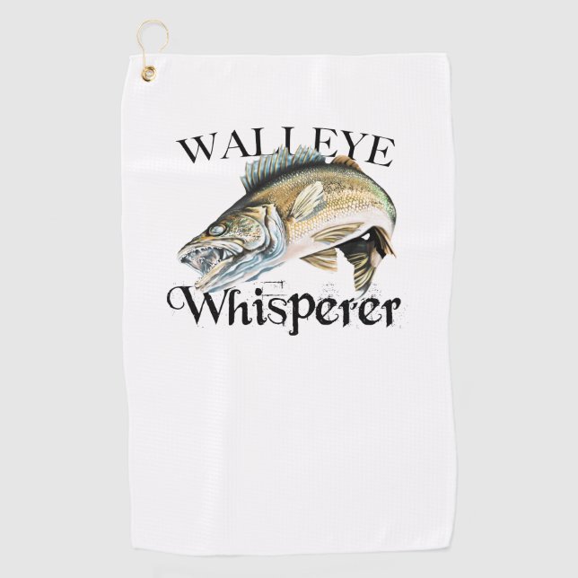 Walleye Whisperer Angelhandtuch Golfhandtuch (Vorderseite)