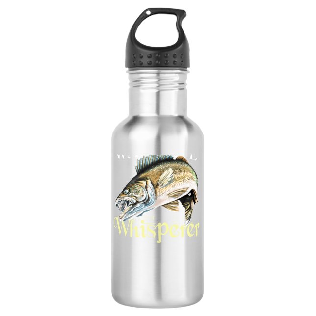 Walleye Whisperer Dark Edelstahlflasche (Vorderseite)