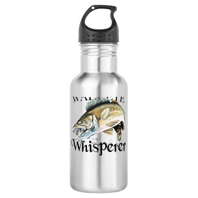 Walleye Whisperer Edelstahlflasche (Vorderseite)