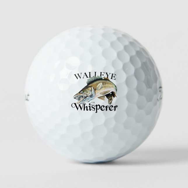 Walleye Whisperer Golf Balls Golfball (Vorderseite)