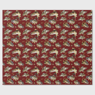 Walleyes Schwimmen Geschenkpapier