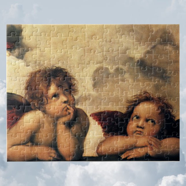 Wallfahrtskirche Madonna del Sasso (Sistine Madonna Angels by Raphael Sanzio Jigsaw Puzzle)