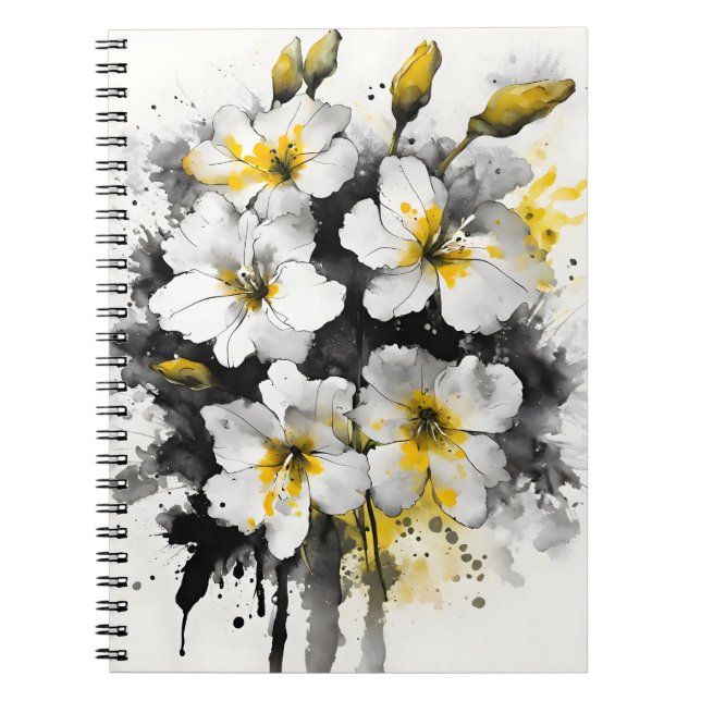 Wallflower - Aquarellblumen Notizblock (Vorderseite)