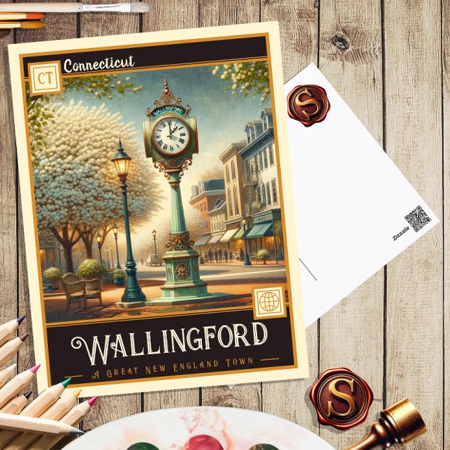 Wallingford, Connecticut | Vintage Postkarte (Von Creator hochgeladen)