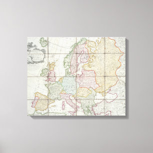 Wallis neue Karte von Europa Leinwanddruck