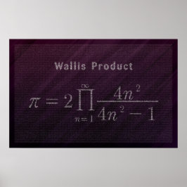Wallis Pi Formel - Math Poster