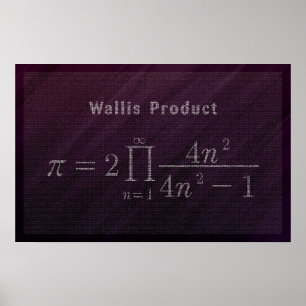 Wallis Pi Formel - Math Poster