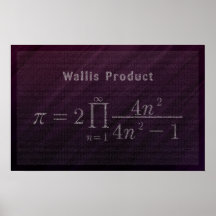 Wallis' Pi Formula - Poster Math