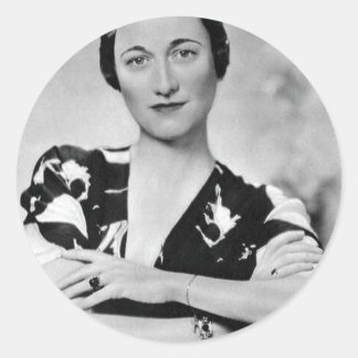Wallis Simpson Runder Aufkleber