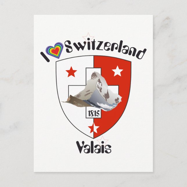 Wallis Suisse / Wallis Schweiz Postkarte (Vorderseite)