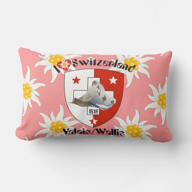 Wallis Valais Schweiz Suisse Kissen (Vorderseite)