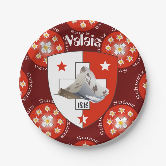 Wallis - Valais Schweiz - Suisse Teller (Vorderseite)