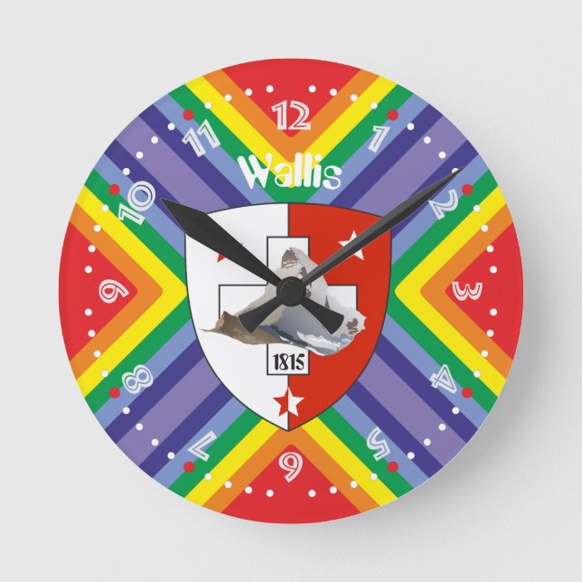Wallis Valais Schweiz Uhr (Vorderseite)