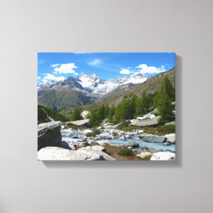 Walliser Alpen Leinwanddruck